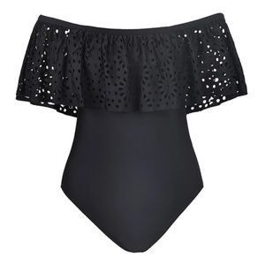 Black Magic Falbala One Piece Swimsuit